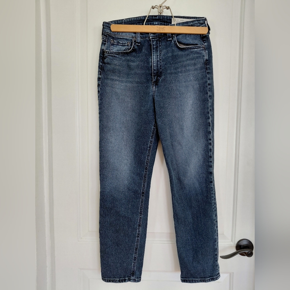 Rag & Bone Blue Nina High-Rise Ankle Jeans